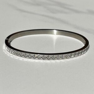New! “Sky” Silver Inlaid Studded Bracelet